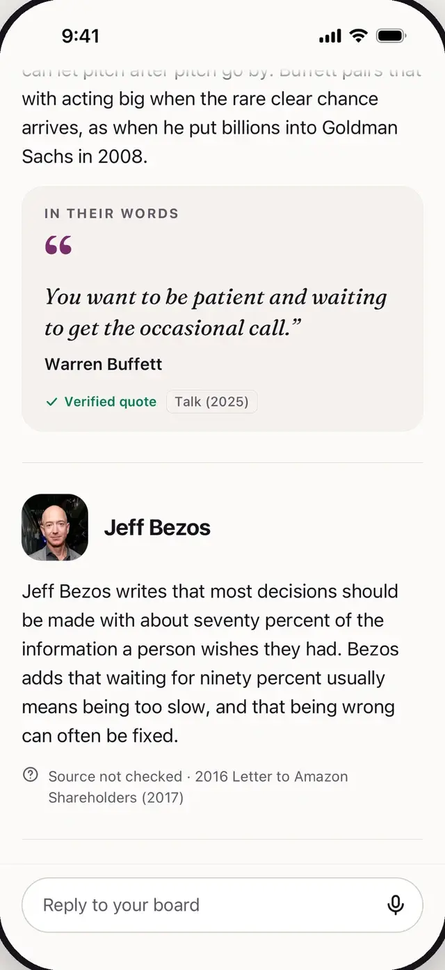 Get Mentors card with a verified quote and its source